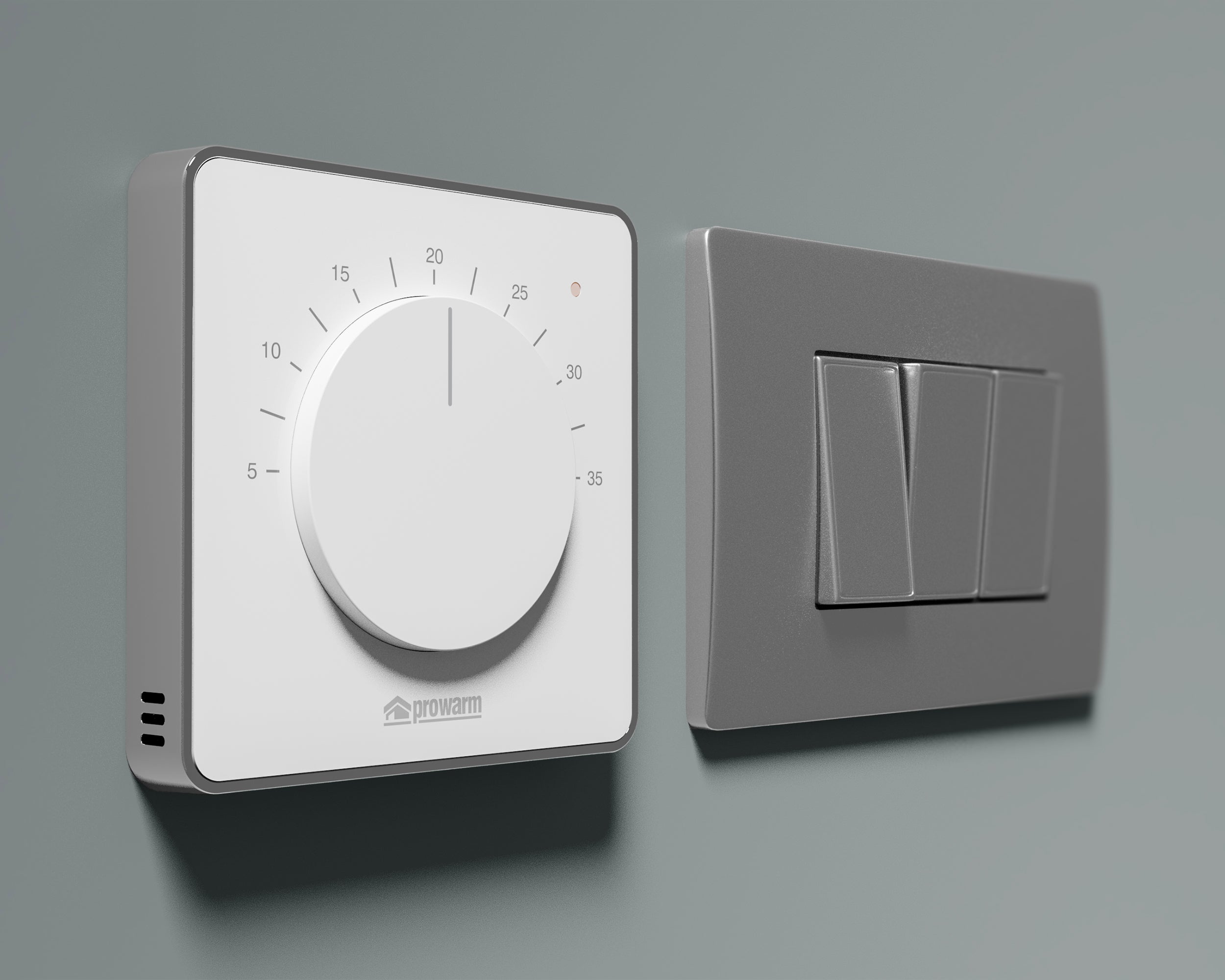 Prowarm Touch IQ M Series - White Dial Thermostat