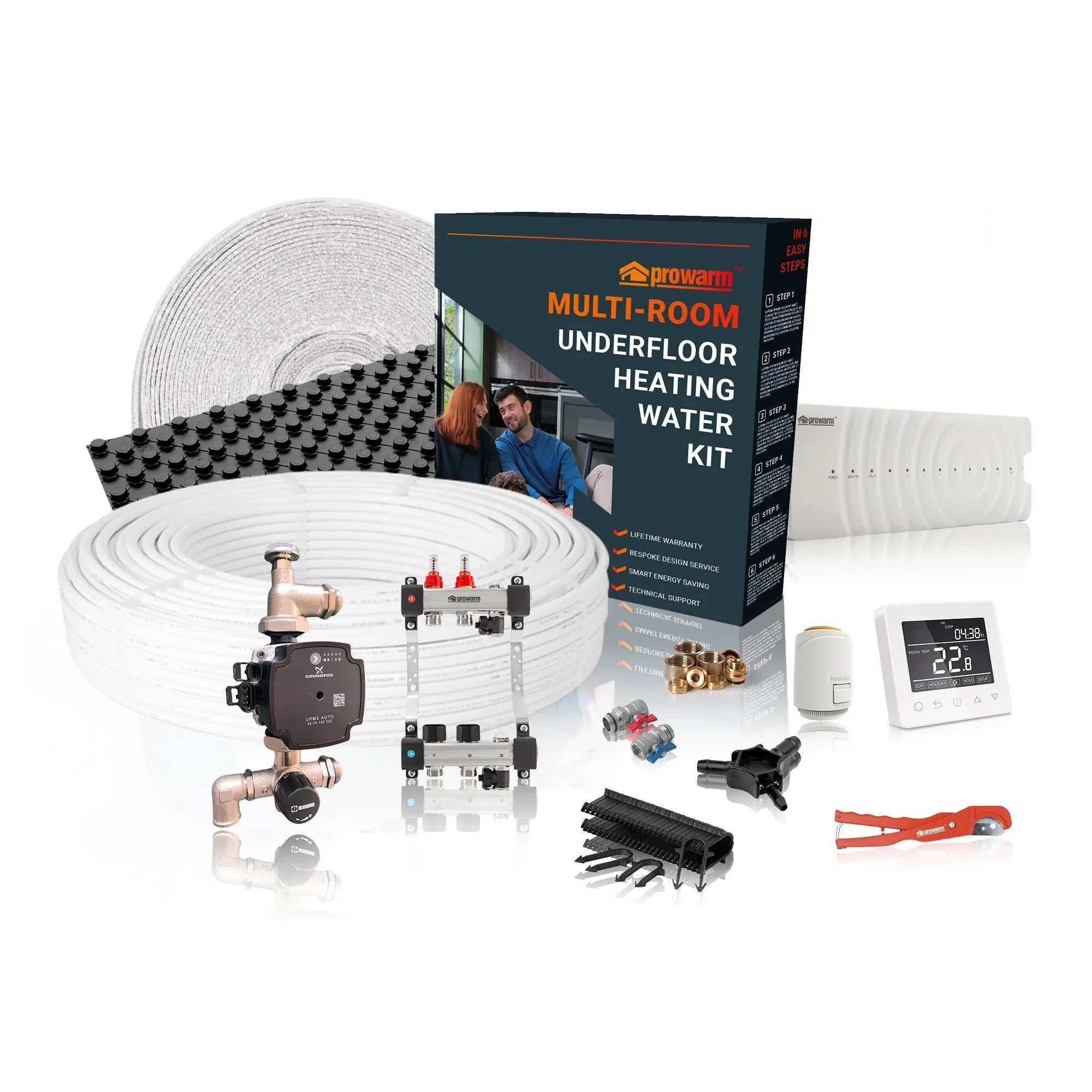 ProWarm™ Water Underfloor Heating Multi Room Kit & ProCrate