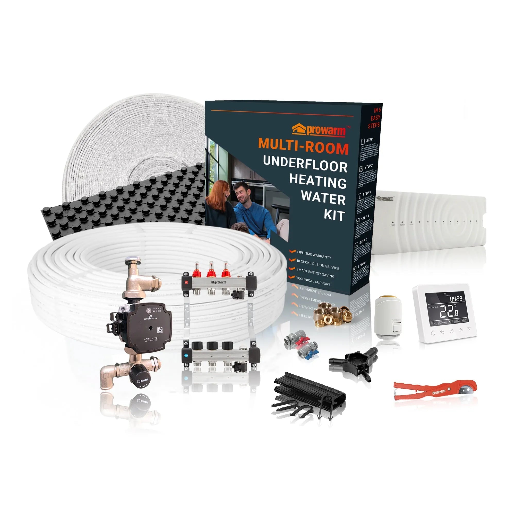 ProWarm™ Water Underfloor Heating Multi Room Kit & ProCrate