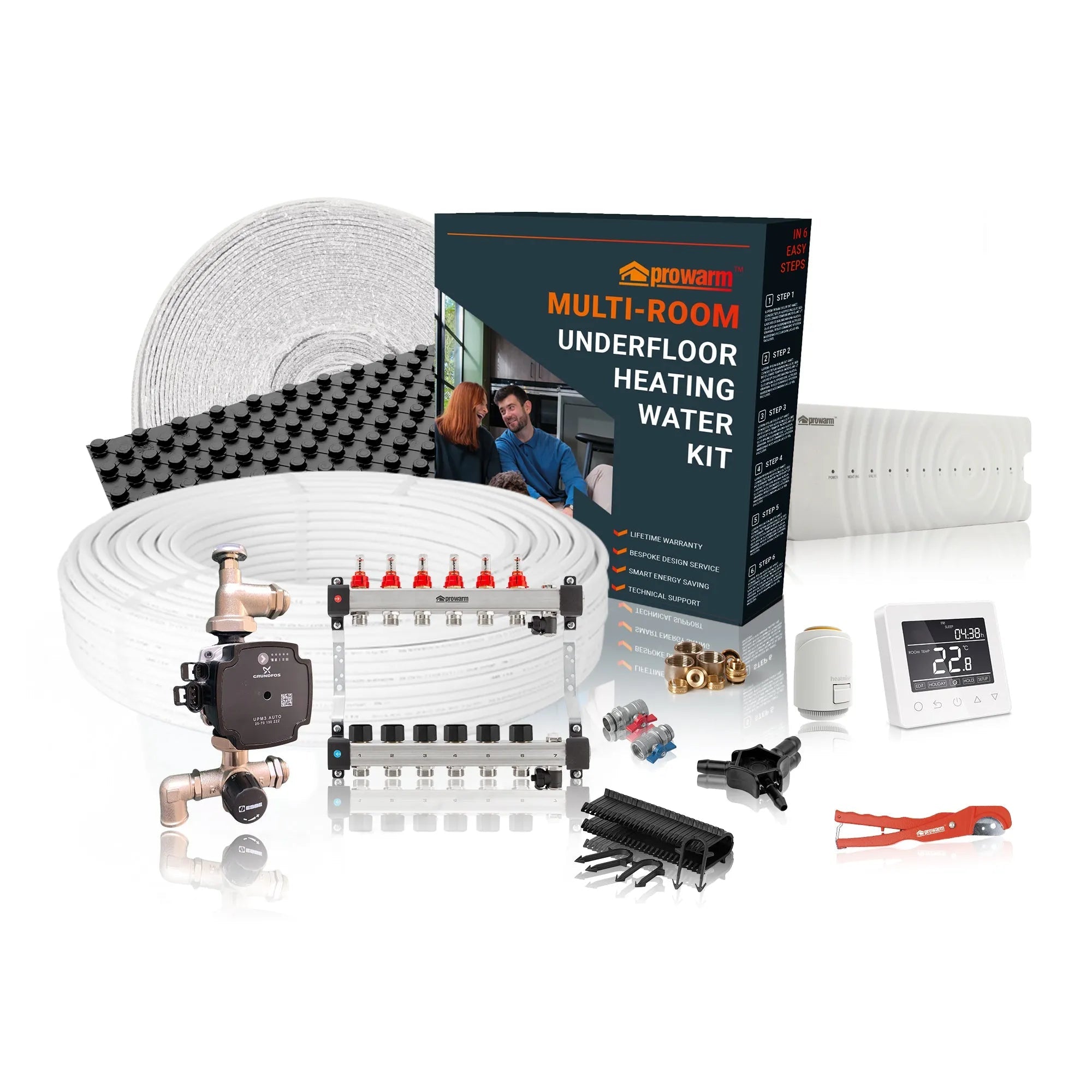 ProWarm™ Water Underfloor Heating Multi Room Kit & ProCrate