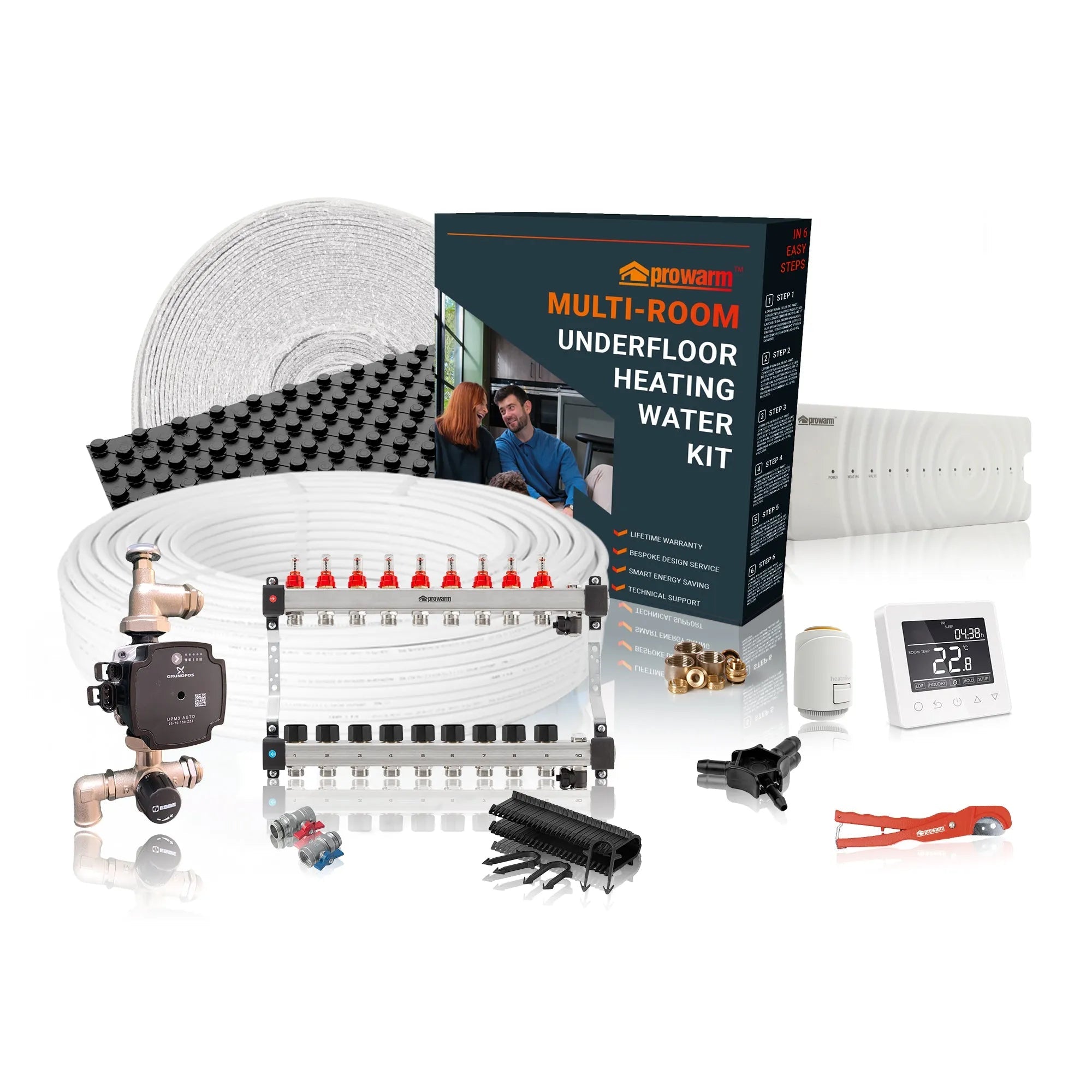 ProWarm™ Water Underfloor Heating Multi Room Kit & ProCrate