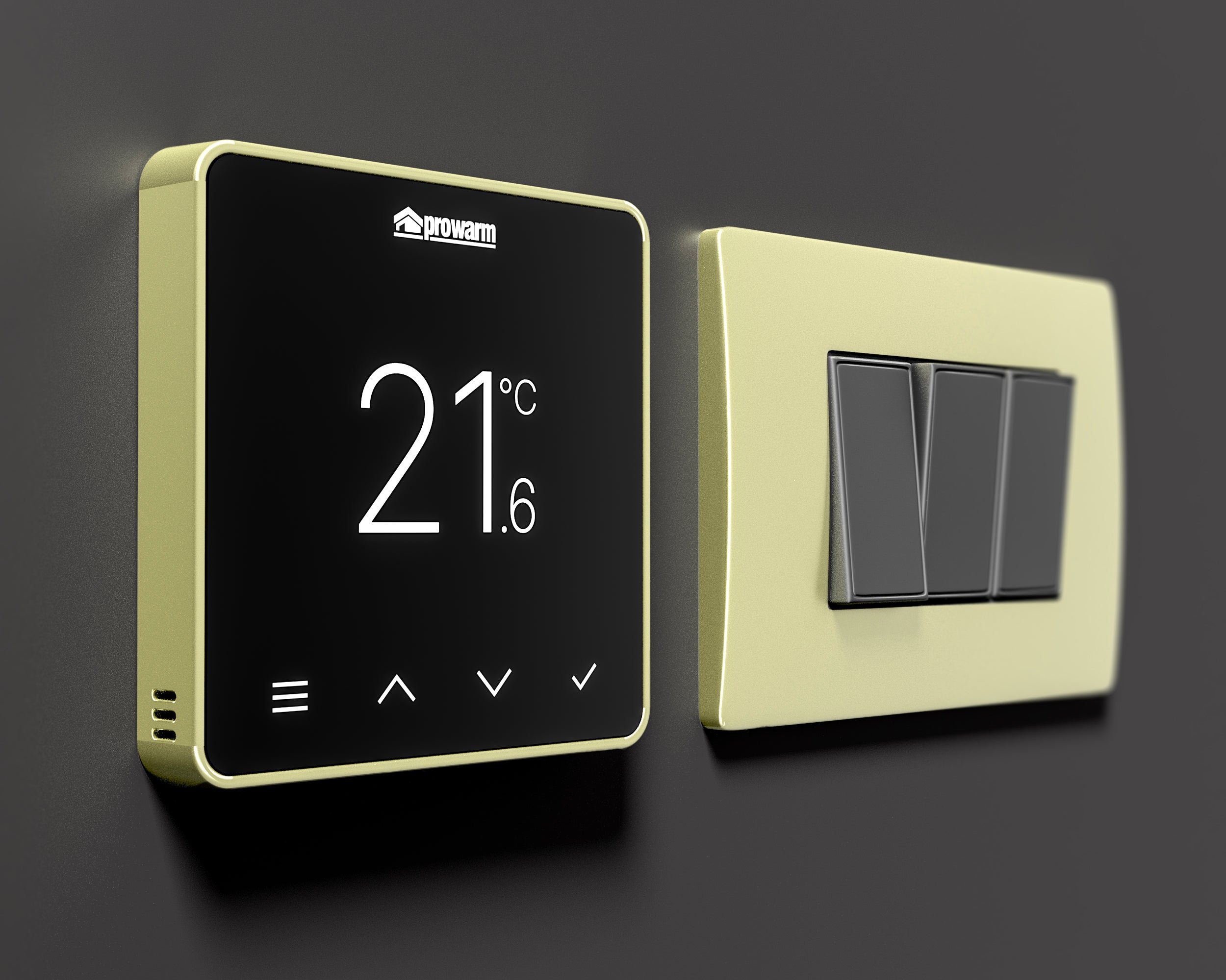 ProWarm Touch IQ S Series - Black Wifi Thermostat