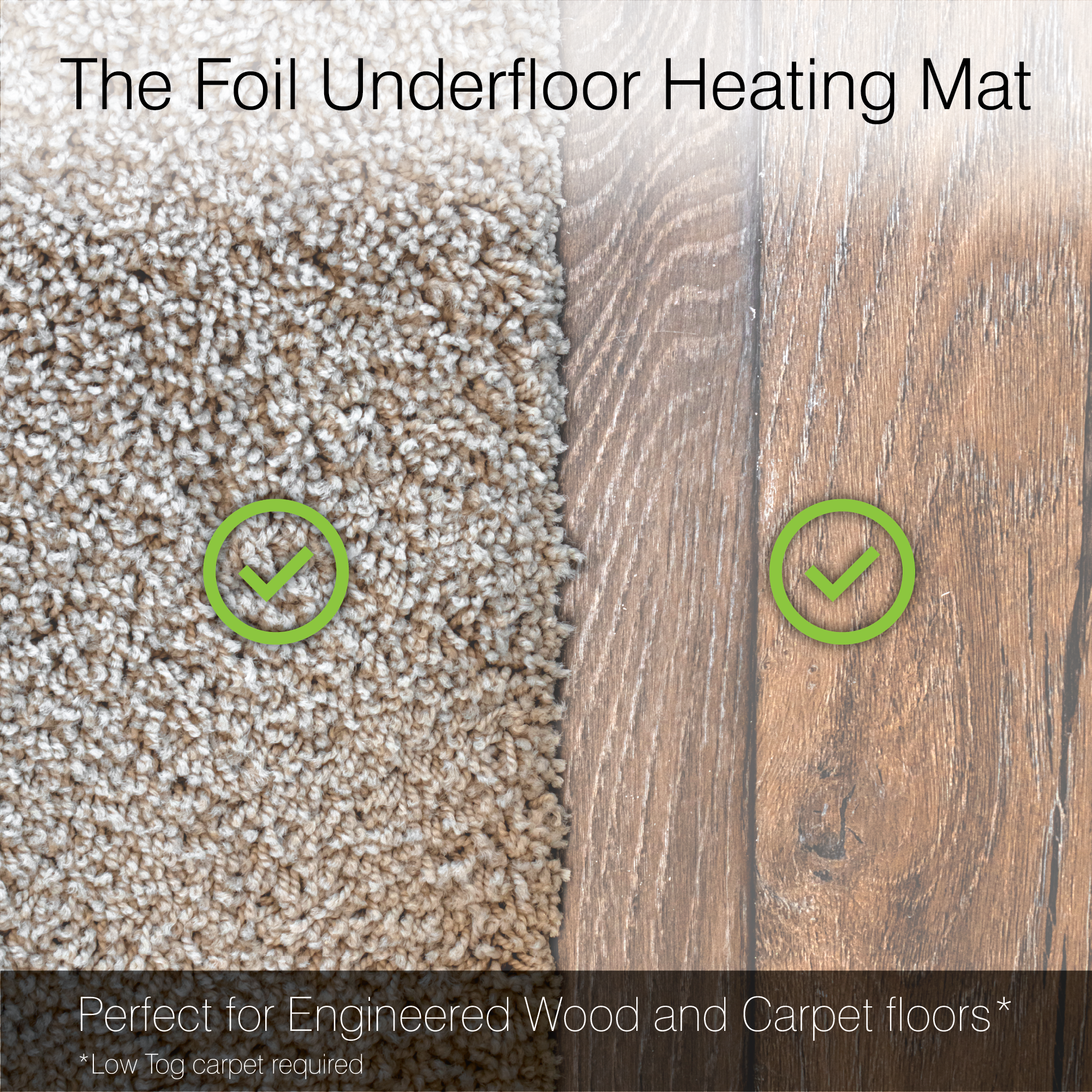 ProWarm™ Foil Underfloor Heating Mat (Wood, Vinyl & Carpet)