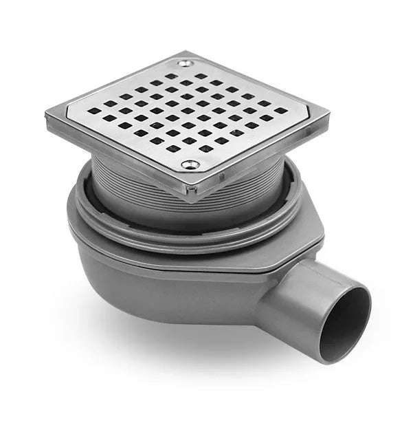 ProWarm™ Horizontal Wet Room Drain & Stainless Steel Grate