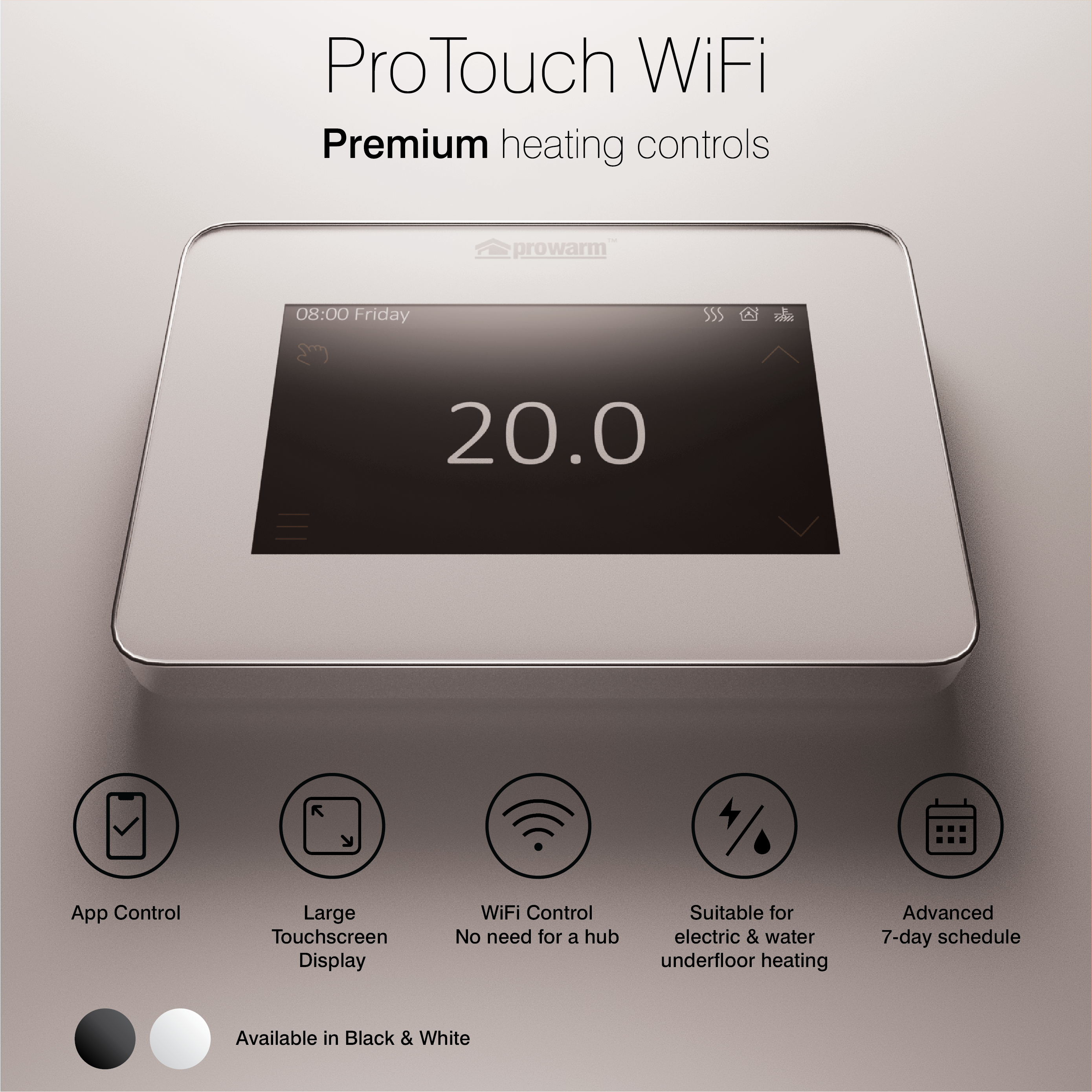 ProWarm™ ProTouch-V2 WiFi Touchscreen Thermostat